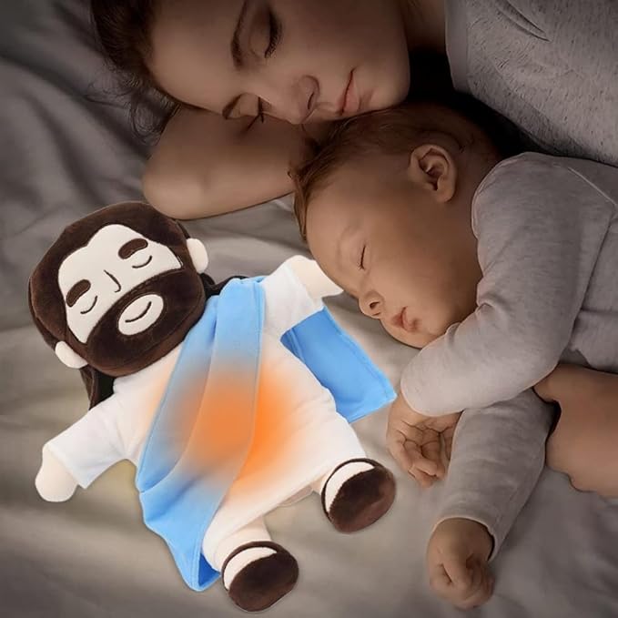 Peluche de Jesús que respira y palpita