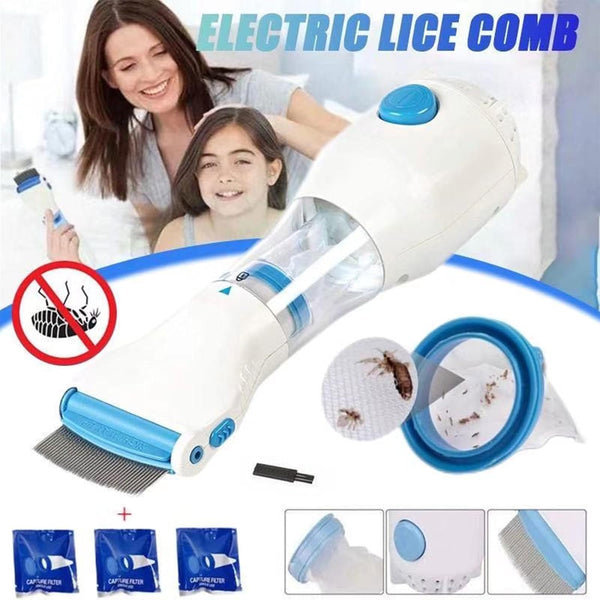Peine Eléctrico Succionador Anti-Piojos-Lindres y Pulgas