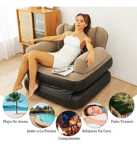 Sofá Cama Inflable 5 en 1