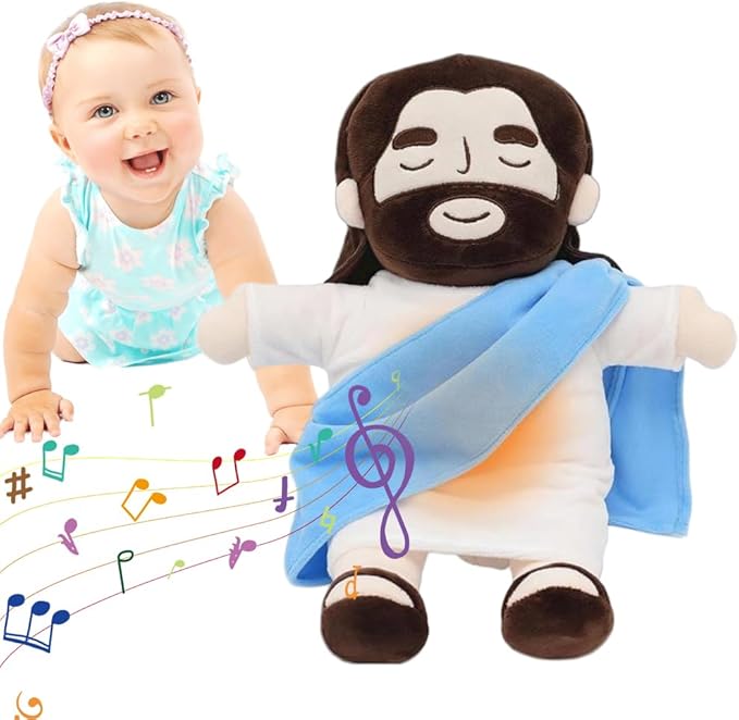 Peluche de Jesús que respira y palpita