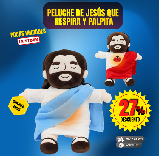 Peluche de Jesús que respira y palpita