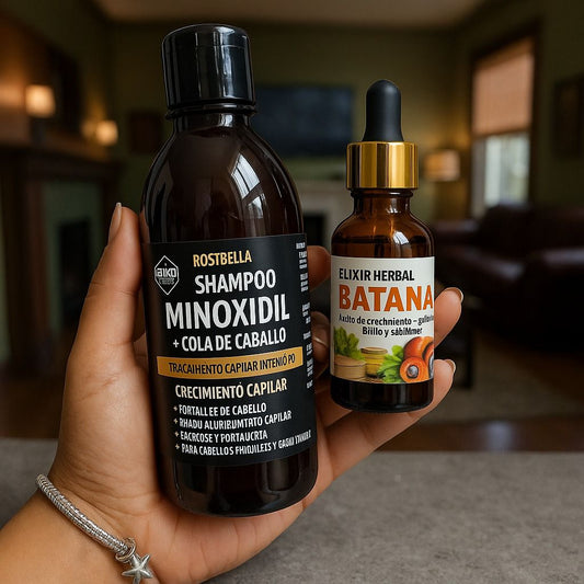 KIt shampoo minoxidil + aceite batana