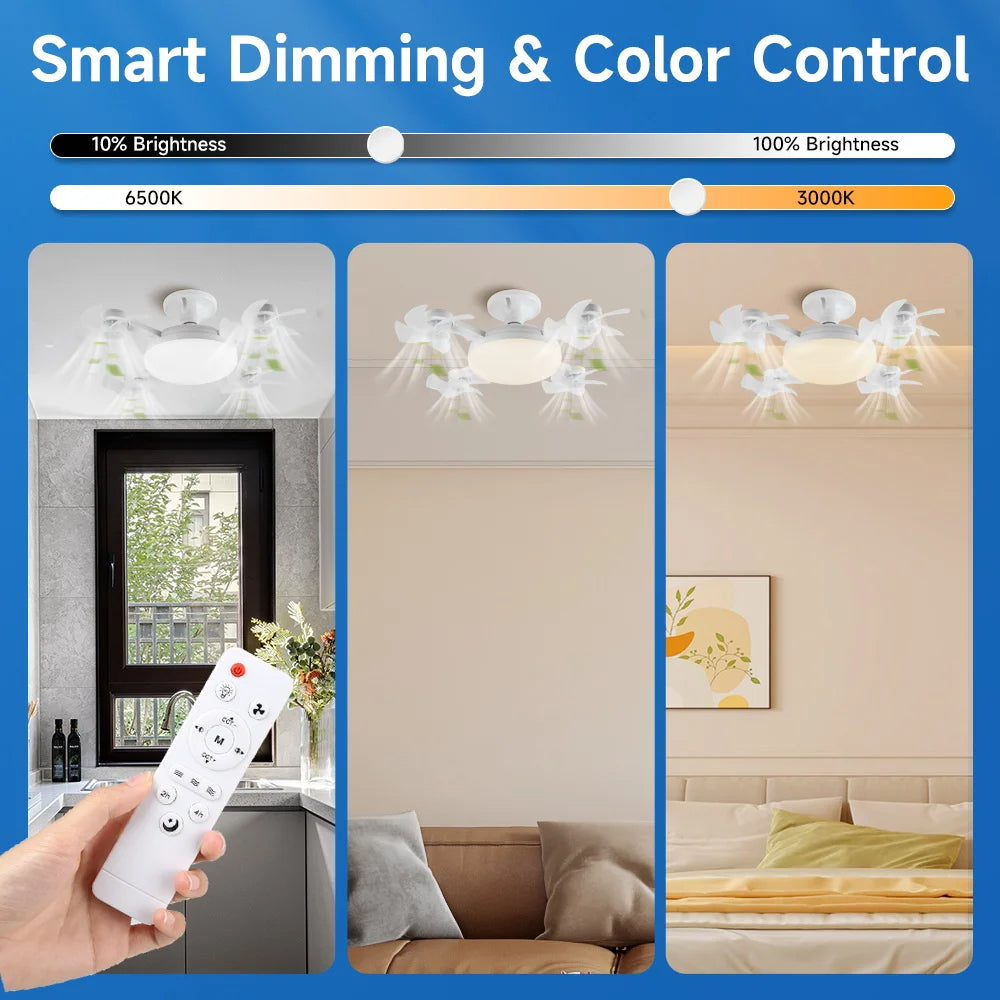 Ventilador de Techo con Luz LED